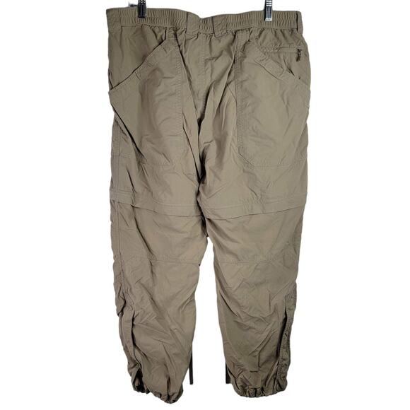 LL Bean Pants Nylon Hiking Convertible Gorpcore Tan Size Large 38X29 - Picture 3 of 14